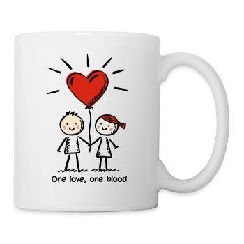 Strichmännchen Liebespaar Pärchen Valentinstag - Tasse - Weiß - Rechts