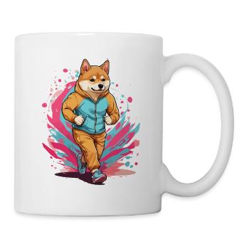 Shiba Dog Streetwear Jogging Aesthetic Fitness - Mug - white - Right