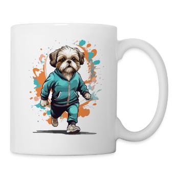 Shih Tzu dog streetwear jogging aesthetic - Mug - white - Right