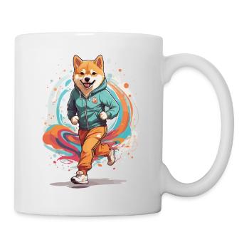 Shiba Dog Streetwear Jogging Aesthetic Fitness - Mug - white - Right