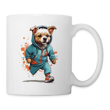 Dog Streetwear Jogging Aesthetic Fitness Style - Mug - white - Right