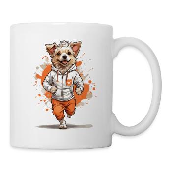 Dog Streetwear Jogging Aesthetic Fitness Style - Mug - white - Right