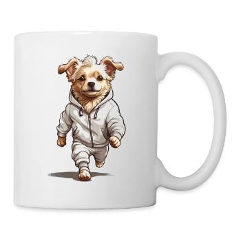 Dog Streetwear Aesthetic Fitness Running Design - Mug - white - Right