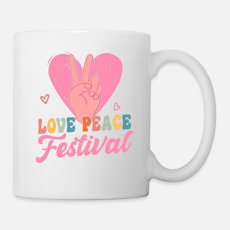 Love.Peace.Festival - Tasse - Weiß