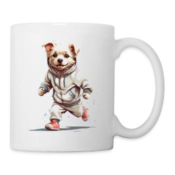 Dog Streetwear Jogging Aesthetic Fitness Style - Mug - white - Right