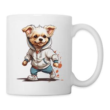 Dog Streetwear Jogging Aesthetic Fitness Style - Mug - white - Right