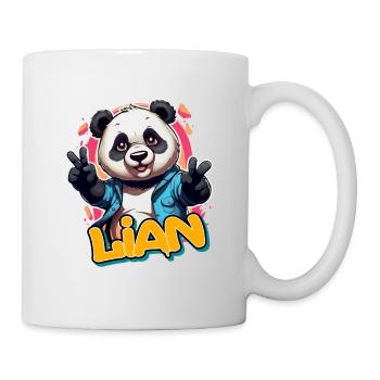 LIAN - Handsome boy name with cool panda - Mug - white - Right