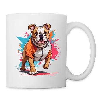 Bulldog Streetwear Jogging Aesthetic Fitness - Mug - white - Right