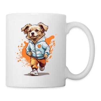 Dog Streetwear Jogging Aesthetic Fitness Style - Mug - white - Right