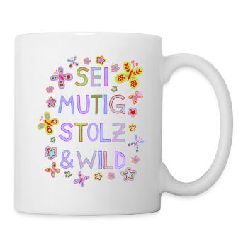 Brave Pride Wild Beautiful Saying Motivation Children - Mug - white - Right