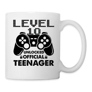 Official Teenager 10 Level Unlocked for Gamers 10 - Mug - white - Right