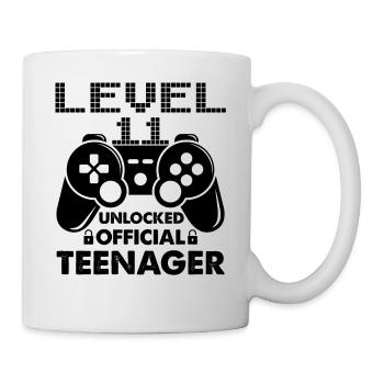 Niveau officiel Teenager 11 débloqué pour les joueurs 11 - Mug blanc - blanc - Droite