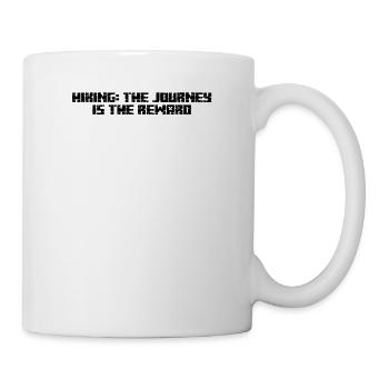 Wandern - Hiking: the journey is the reward - Mug - white - Right