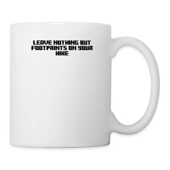 Randonnée - Ne laissez rien d’autre que des empreintes de pas sur votre - Mug blanc - blanc - Droite