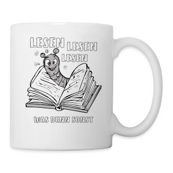 LIRE LE LIVRE DES VERS - Mug blanc - blanc - Droite