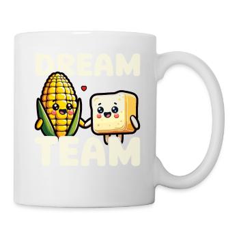 Kawaii Corn and Butter Dream Team Food Lover - Mug - white - Right