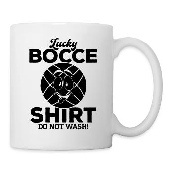 Chemise de pétanque porte-bonheur Ne pas laver - Joueur de pétanque - Mug blanc - blanc - Droite