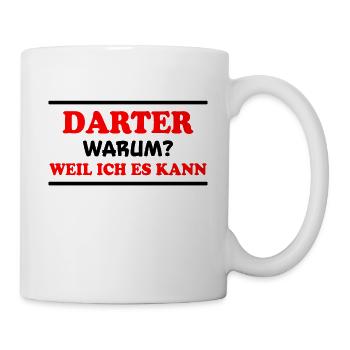 Darter Spruch Dartspieler Lustiges Darter Geschenk - Tasse - Weiß - Rechts