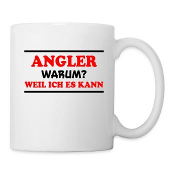 Angler Spruch Fische Angeln Meer Angler Geschenk - Tasse - Weiß - Rechts