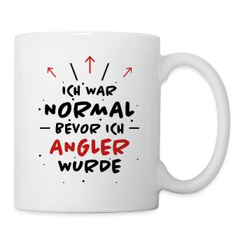 Angler Spruch Fische Angeln Meer Angler Geschenk - Tasse - Weiß - Rechts