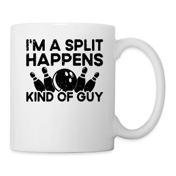 Ich Bin Ein Split -Happens -Typ - Bowling - Tasse - Weiß - Rechts