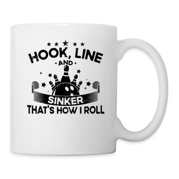 Hakenlinie Und Sinker - Bowling - Tasse - Weiß - Rechts