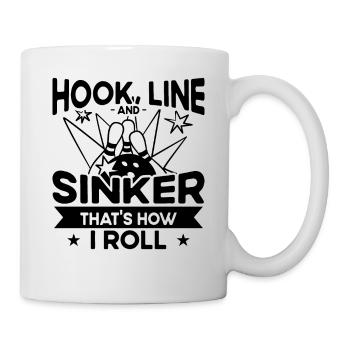 Hakenlinie Und Sinker - Bowling - Tasse - Weiß - Rechts