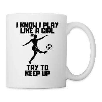 Fußballmannschaft Fußballdesign Fußballspieler - Tasse - Weiß - Rechts
