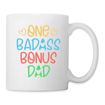 One Badass Bonus Dad Stepfather Adoption - Tasse - Weiß - Rechts