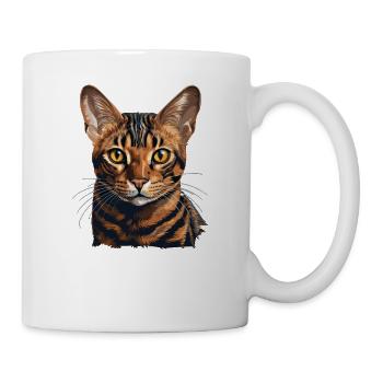 Bengal Cat Bengalkatze - Tasse - Weiß - Rechts