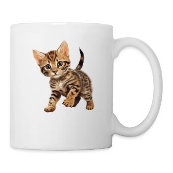 Bengal Cat Bengalkatze - Tasse - Weiß - Rechts