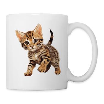 Bengal Cat Bengalkatze - Tasse - Weiß - Rechts