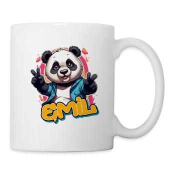 EMIL - Handsome Boy Name with Cool Panda - Mug - white - Right