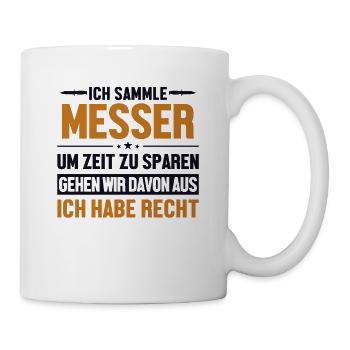 Messer hat immer Recht Butcher Knife Lover Knife - Mug - white - Right