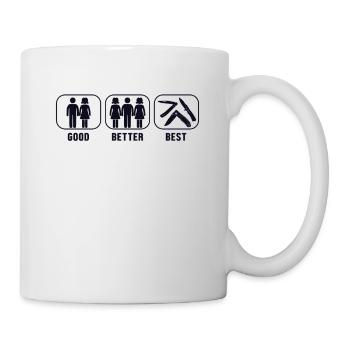 Gut besser beste Messer Metzgermesser Liebhaber Messer - Tasse - Weiß - Rechts