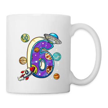 6 Birthday Space Space Astronaut 6 Years - Mug - white - Right