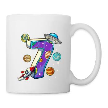 7 Anniversaire Astronaute de l’espace 7 ans - Mug blanc - blanc - Droite