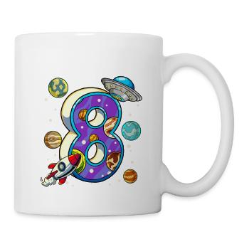 8 Birthday Space Space Astronaut 8 Years - Mug - white - Right