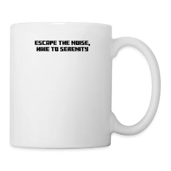 Wandern - Escape the noise, hike to serenity - Tasse - Weiß - Rechts
