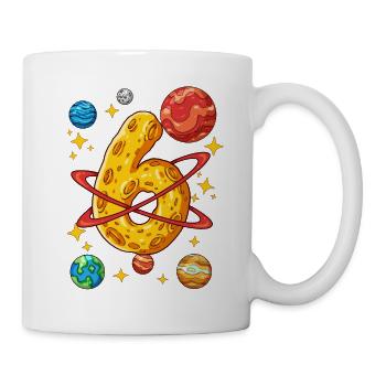6 Birthday Space Space Astronaut 6 Years - Mug - white - Right