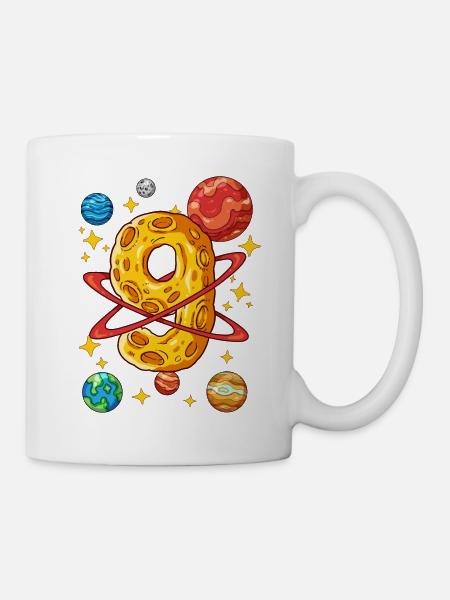 9 Geburtstag Weltall Weltraum Astronaut 9 Jahre - Tasse - Weiß
