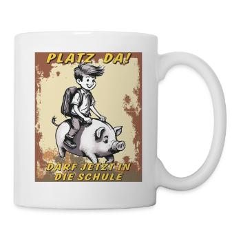 PIG CHILD BOY SCHOOL - Mug - white - Right