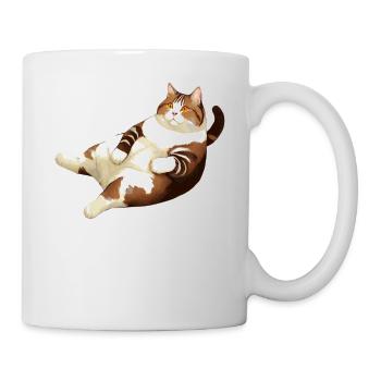 CAT FAT LYING - Mug - white - Right