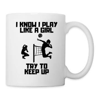 Volley-ball cadeau Volley-ball joueur de beach-volley - Mug blanc - blanc - Droite