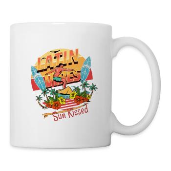 Latin Tropical Beach Summer Waves Sunny Vacation - Tasse - Weiß - Rechts