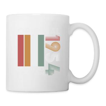 Ce design vintage du 70e anniversaire dans un style rétro - Mug blanc - blanc - Droite