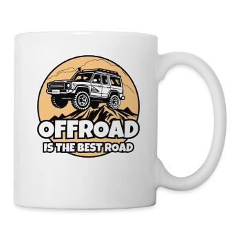 The best road is off-road, off-road - Mug - white - Right