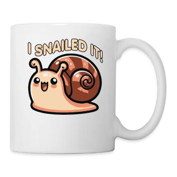 J’ai escargoté il drôle escargot jeu de mots mignon pour les enfants - Mug blanc - blanc - Droite
