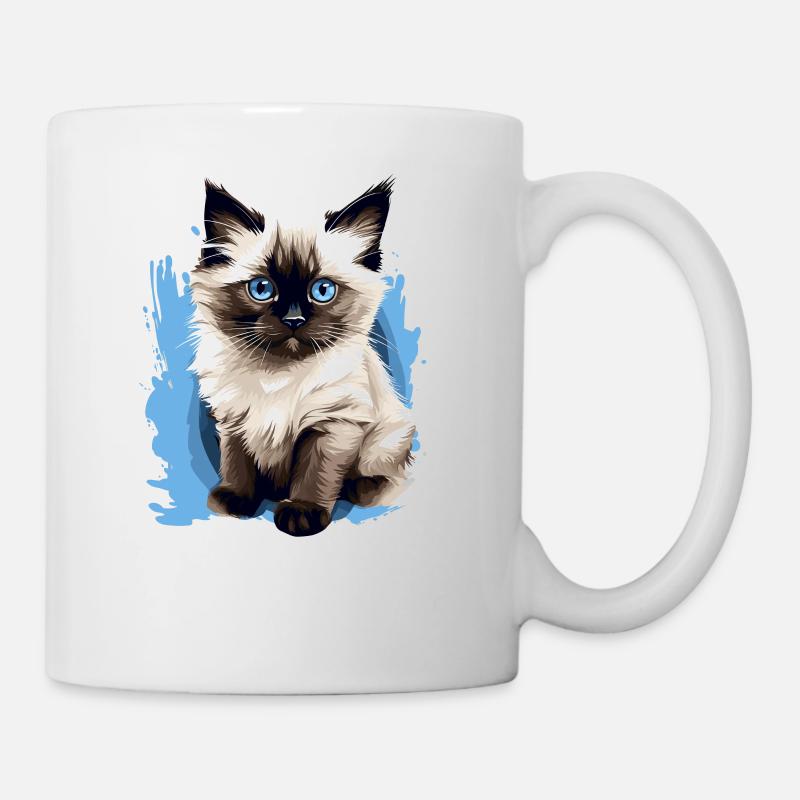 Birman Cat Birma Katze - Tasse - Weiß
