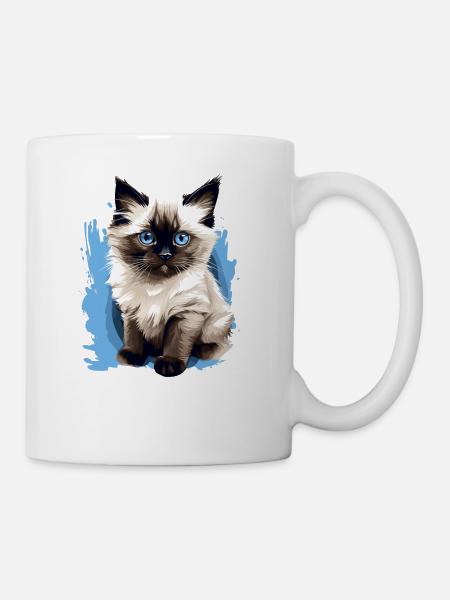 Birman Cat Birma Katze - Tasse - Weiß